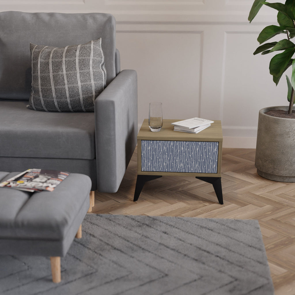 GRAPHITE RAIN Nachttisch in Eichenoptik