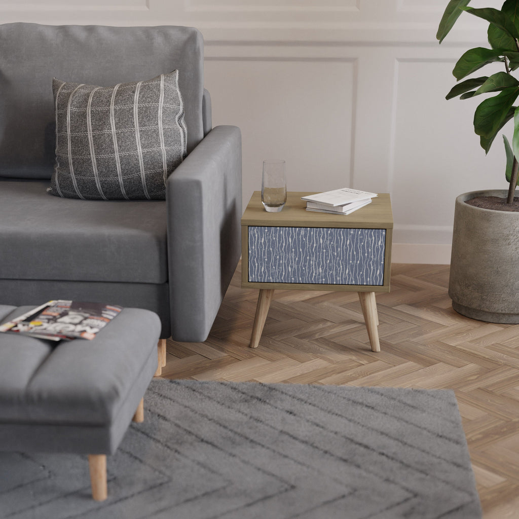 GRAPHITE RAIN Nachttisch in Eichenoptik