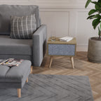 GRAPHITE RAIN Nachttisch in Eiche-Optik