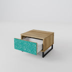 TURQUOISE RAIN Nachttisch in Eiche-Optik