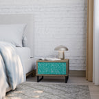 TURQUOISE RAIN Nachttisch in Eiche-Optik