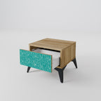 TURQUOISE RAIN Nachttisch in Eiche-Optik