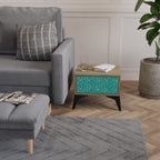 TURQUOISE RAIN Nachttisch in Eiche-Optik