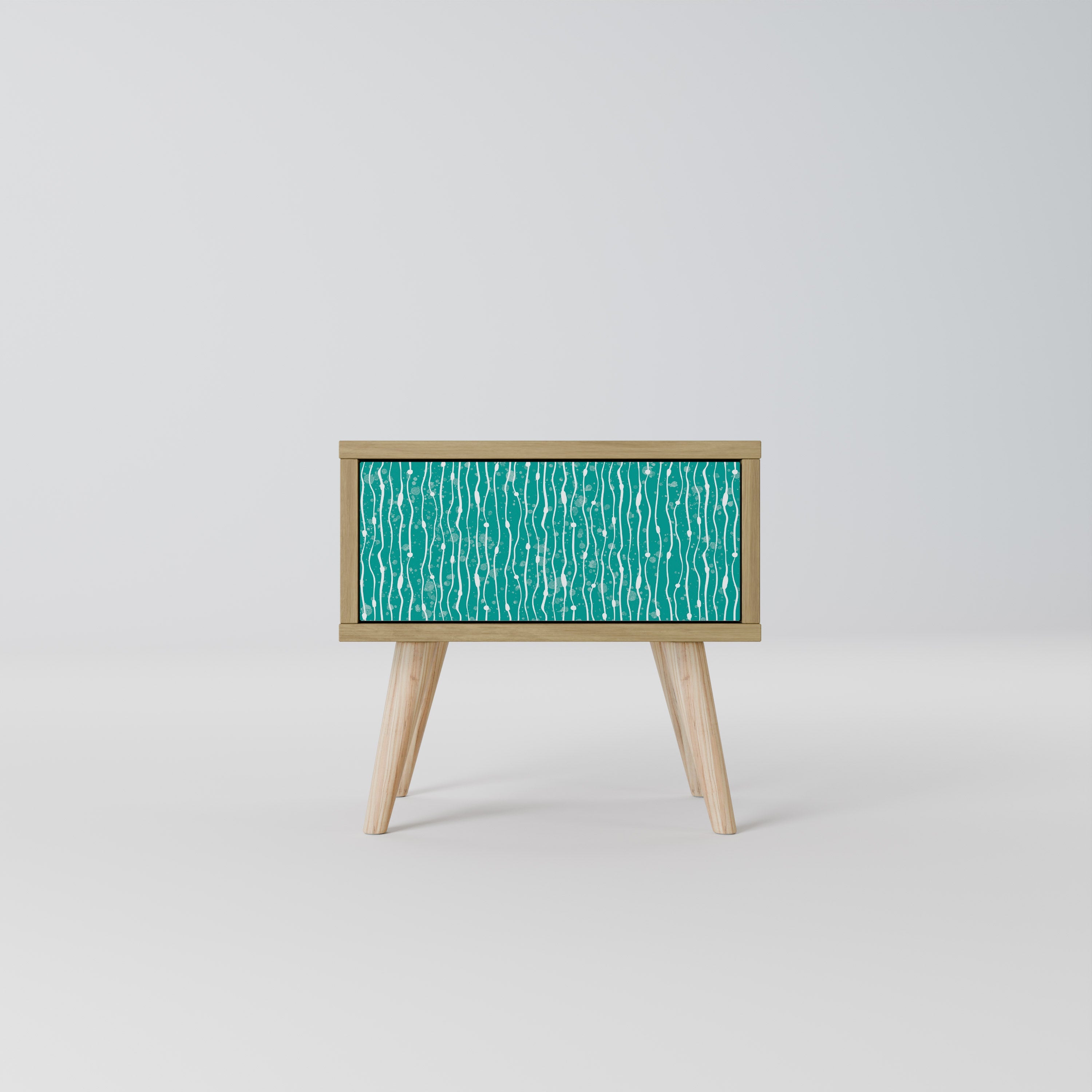 TURQUOISE RAIN Nachttisch in Eichenoptik