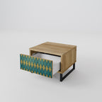 POLYGONS Nachttisch in Eiche-Optik