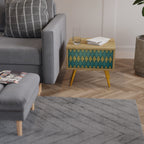 POLYGONS Nachttisch in Eiche-Optik