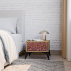 PAINTED SQUARES Nachttisch in Eiche-Optik