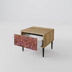 PAINTED SQUARES Nachttisch in Eiche-Optik