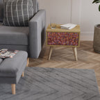 PAINTED SQUARES Nachttisch in Eiche-Optik