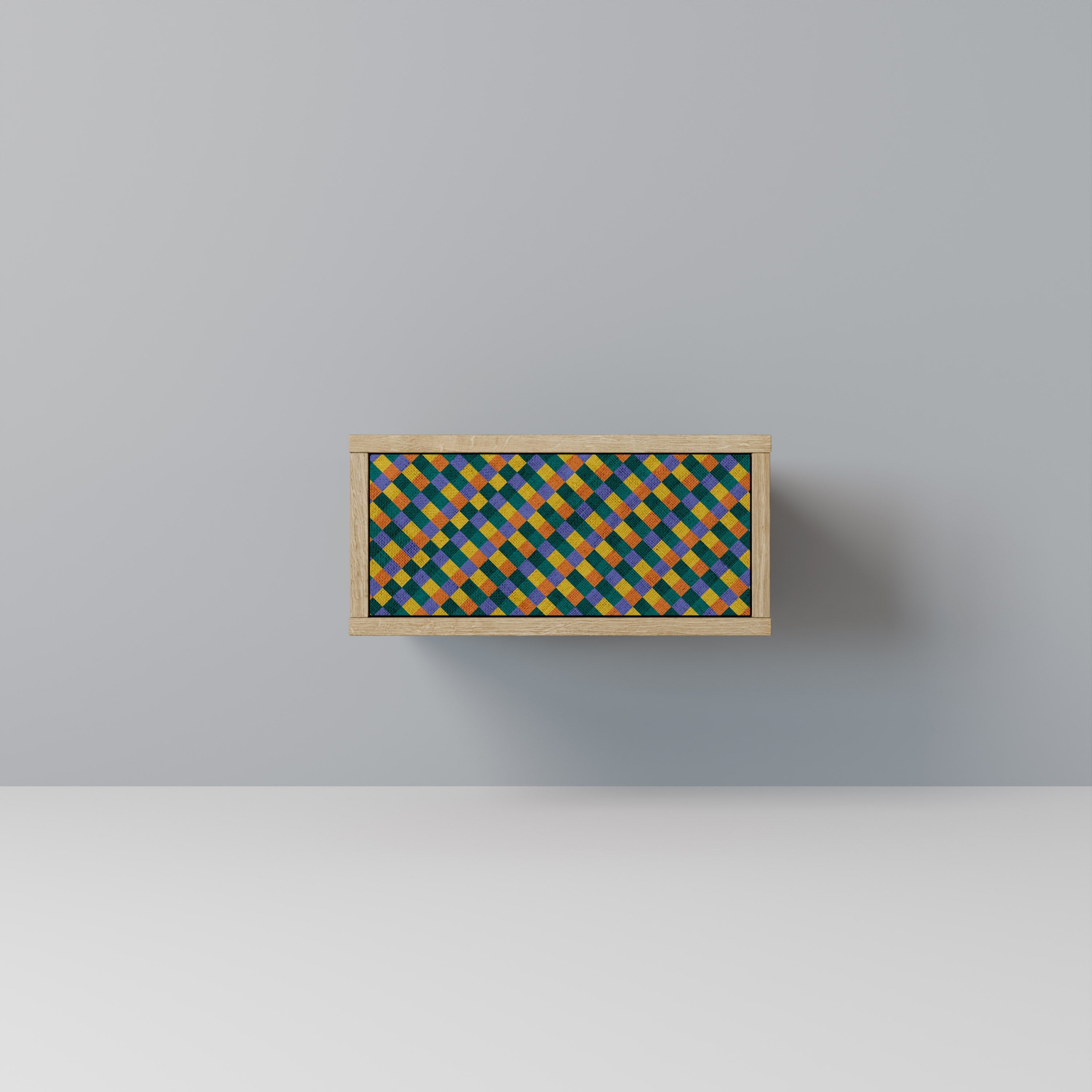 PAINTED SQUARES MIX Nachttisch in Eichenoptik