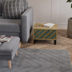 PAINTED SQUARES MIX Nachttisch in Eiche-Optik