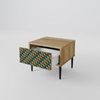 PAINTED SQUARES MIX Nachttisch in Eiche-Optik