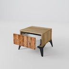 NATURAL WOOD Nightstand in Oak Effect