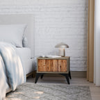 NATURAL WOOD Nightstand in Oak Effect