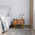 NATURAL WOOD Nightstand in Oak Effect