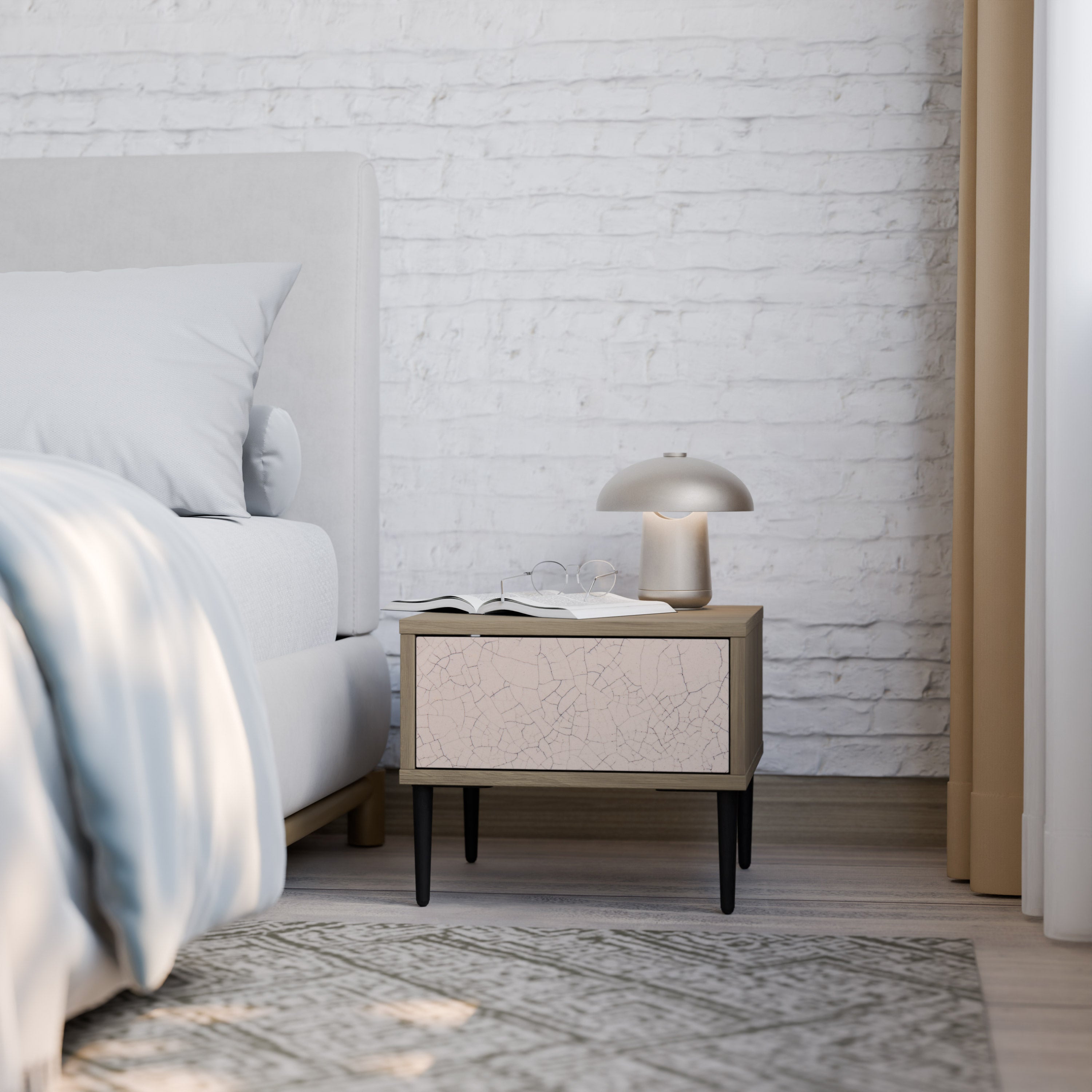 CERAMIC TEXTURE Nachttisch in Eichenoptik