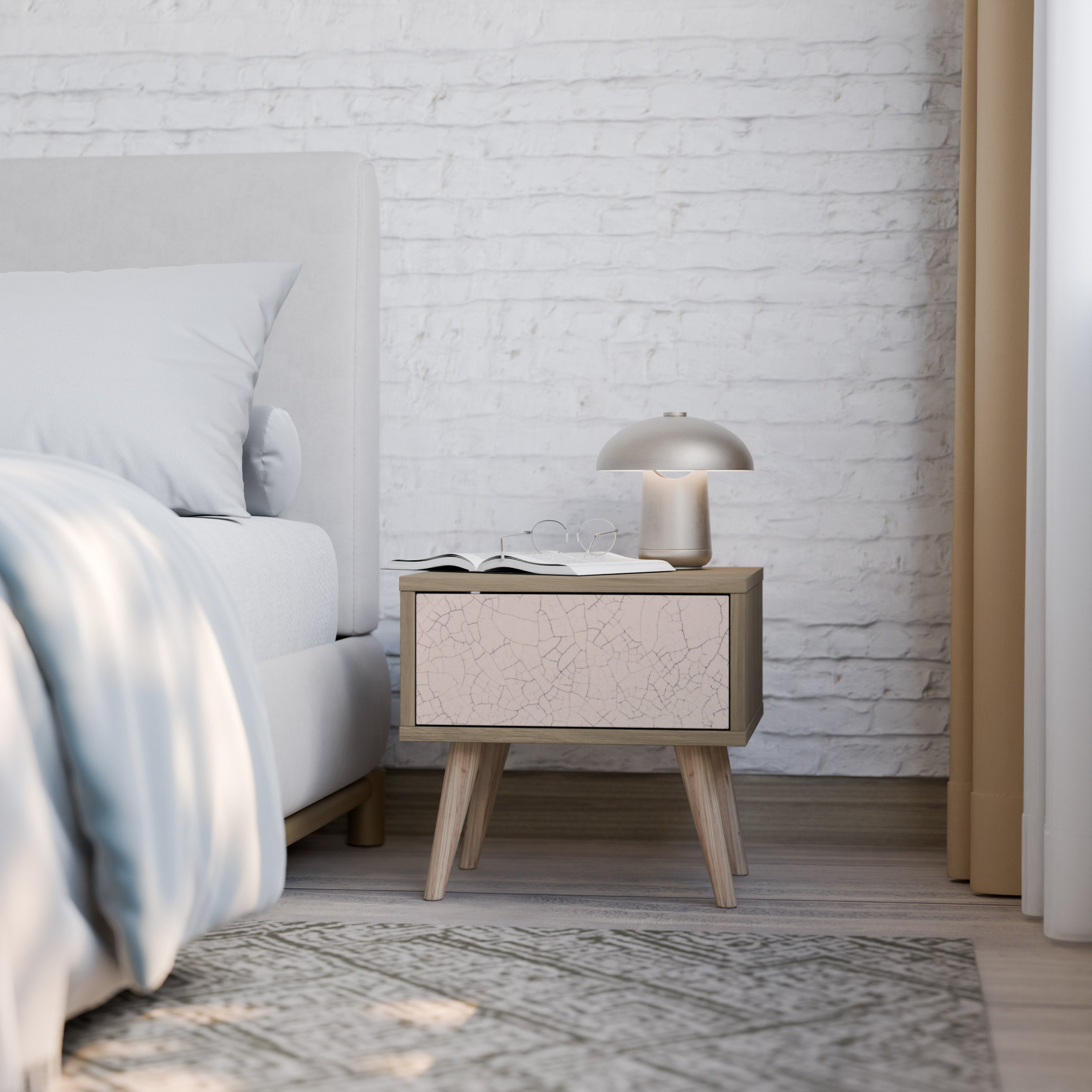 CERAMIC TEXTURE Nachttisch in Eichenoptik