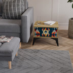 CRACKED ILLUSION Nachttisch in Eiche-Optik