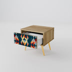 CRACKED ILLUSION Nachttisch in Eiche-Optik