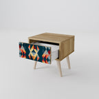 CRACKED ILLUSION Nachttisch in Eiche-Optik