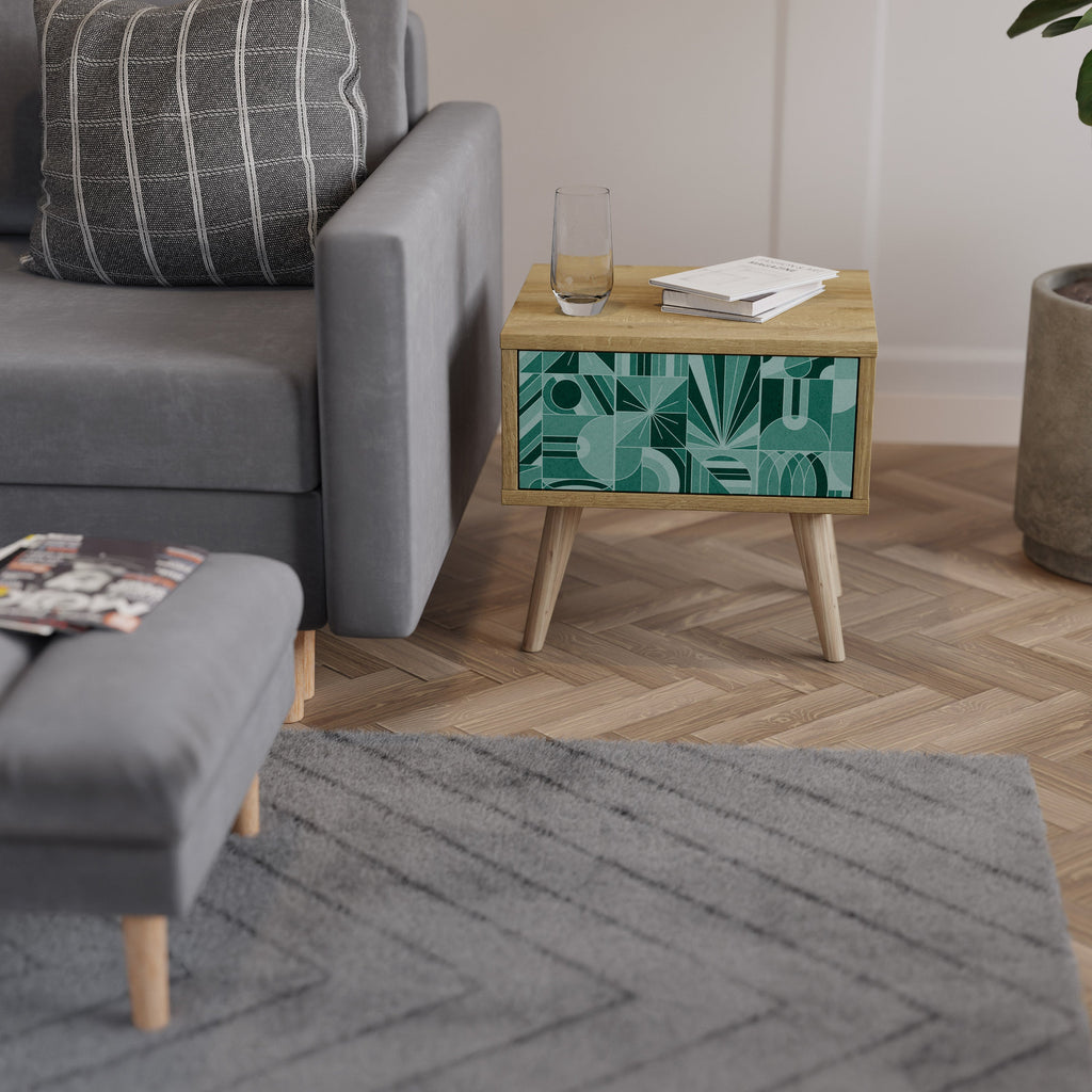 HARMONIC GRID Nachttisch in Eichenoptik