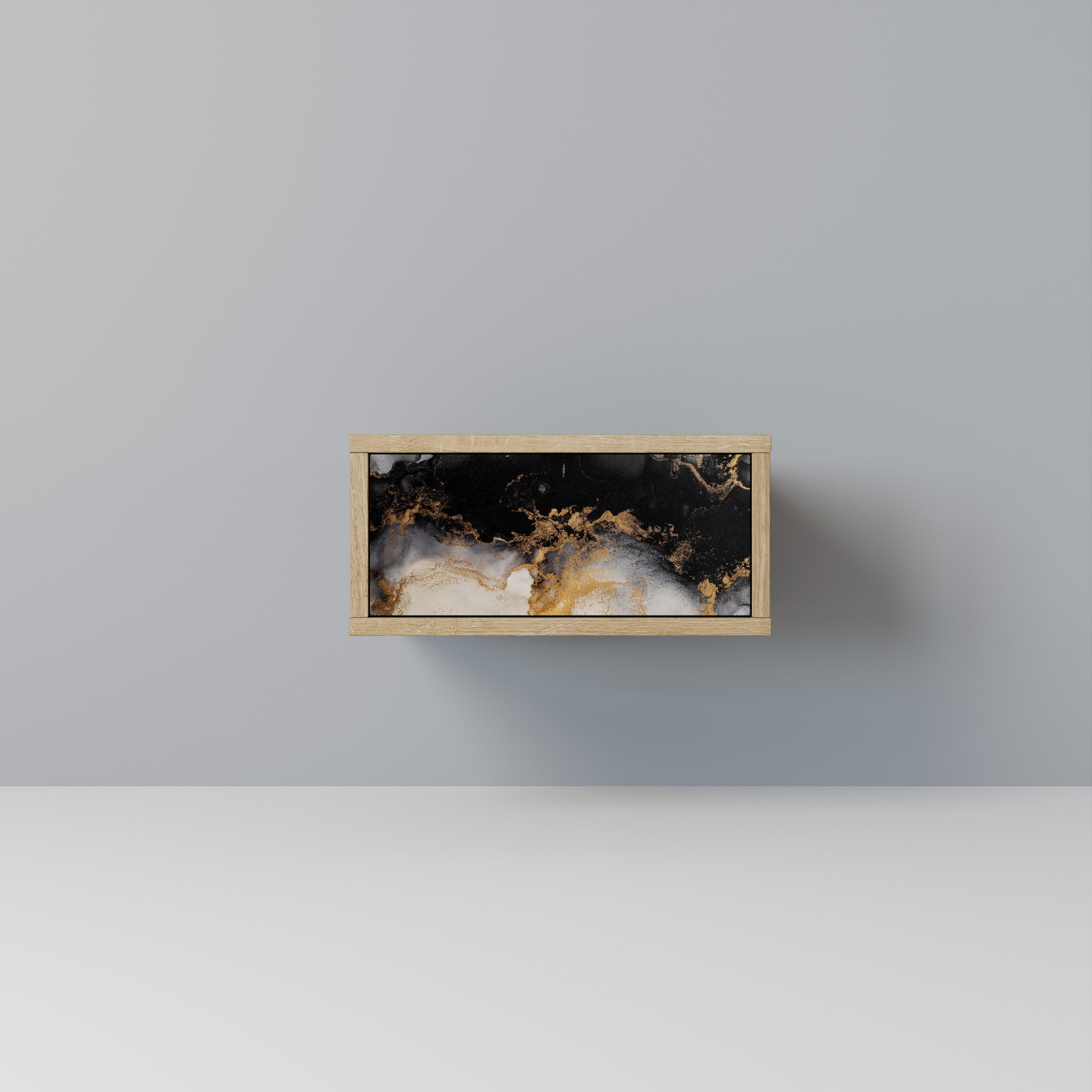 MARBLE OF TOMMORROW Nachttisch in Eichenoptik