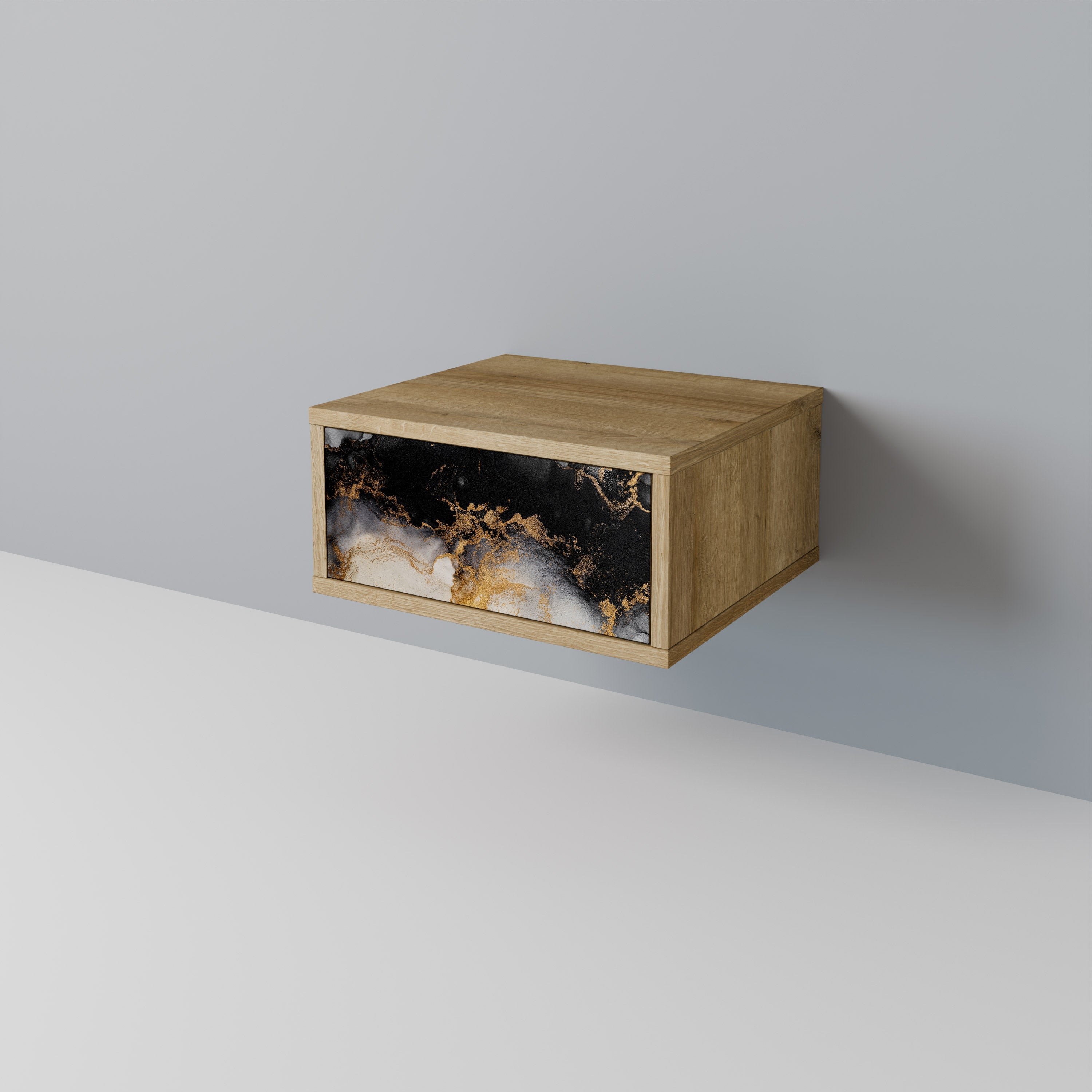 MARBLE OF TOMMORROW Nachttisch in Eichenoptik