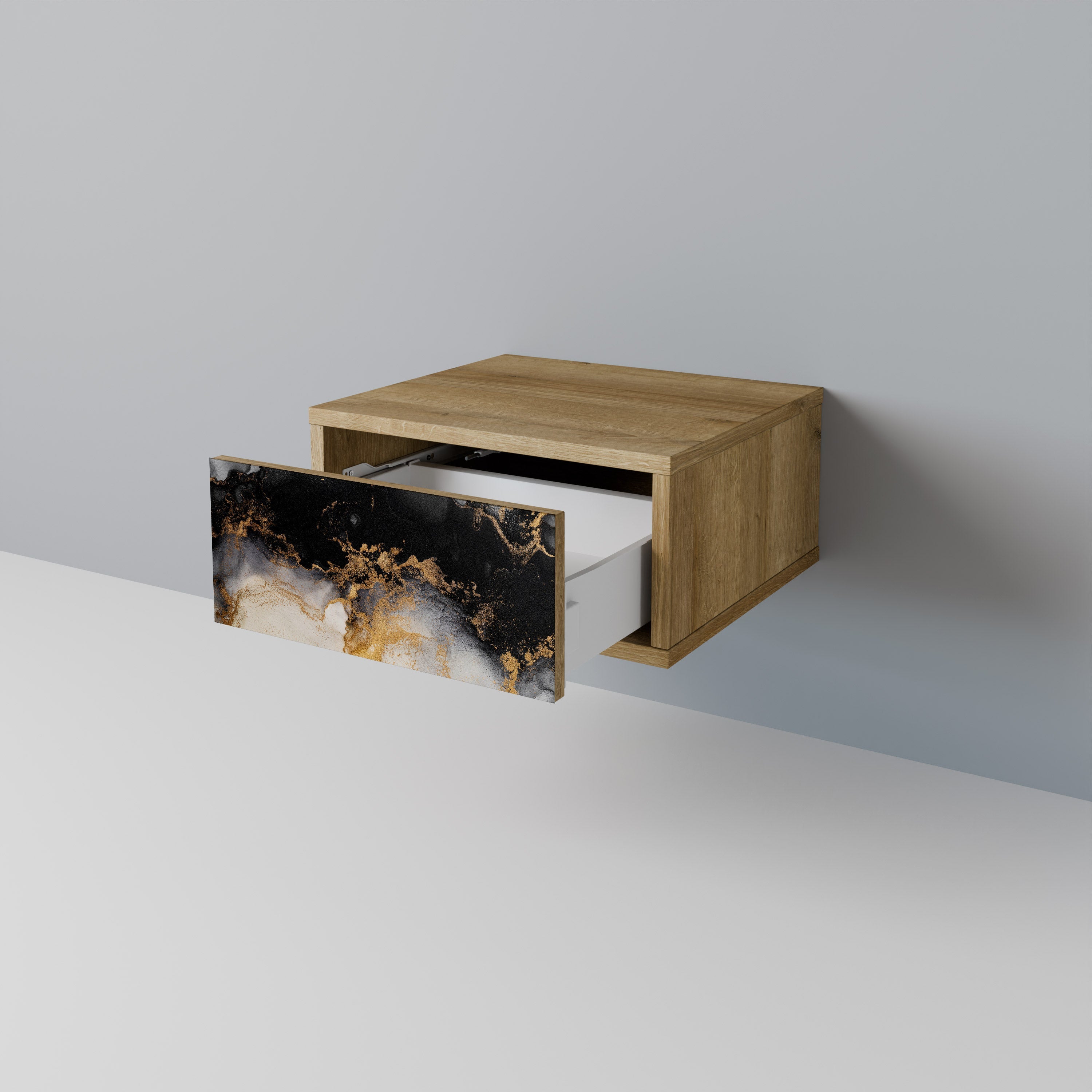 MARBLE OF TOMMORROW Nachttisch in Eichenoptik