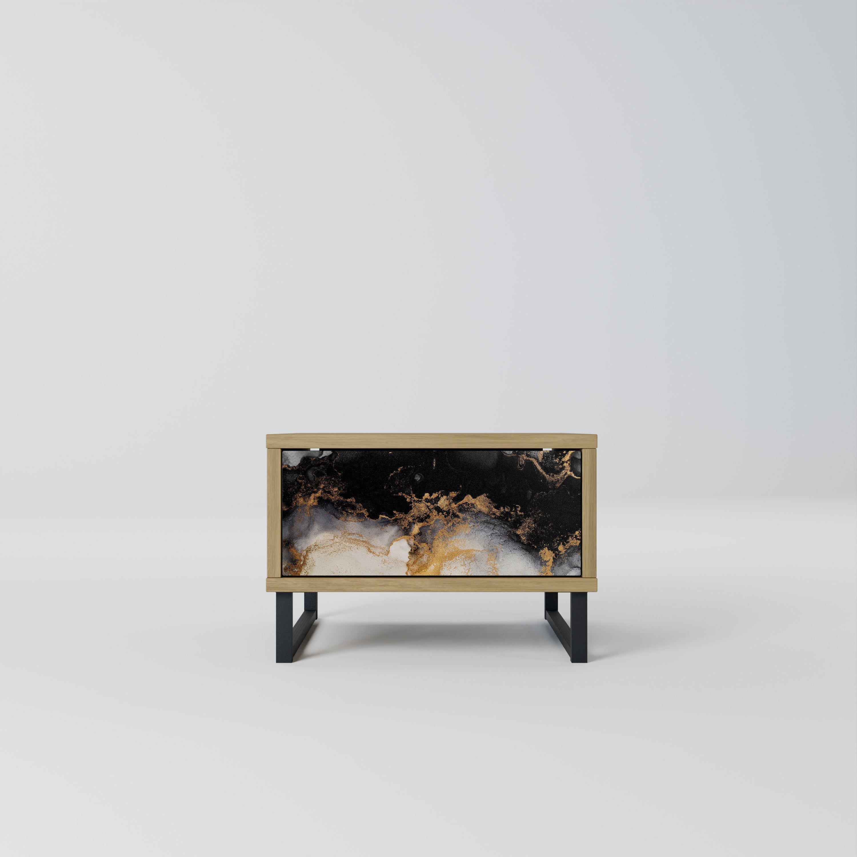 MARBLE OF TOMMORROW Nachttisch in Eichenoptik