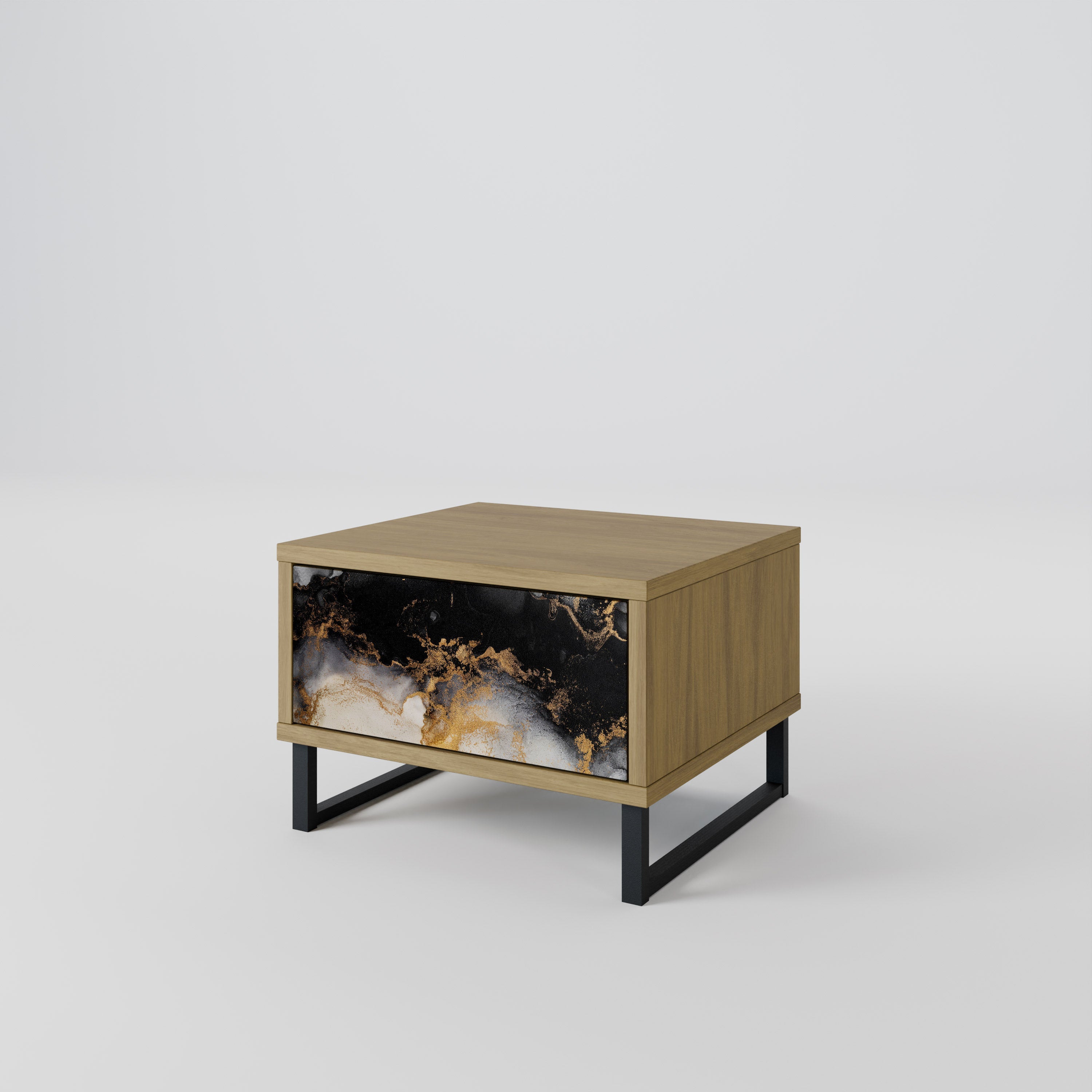 MARBLE OF TOMMORROW Nachttisch in Eichenoptik