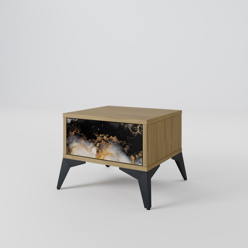 MARBLE OF TOMMORROW Nachttisch in Eichenoptik