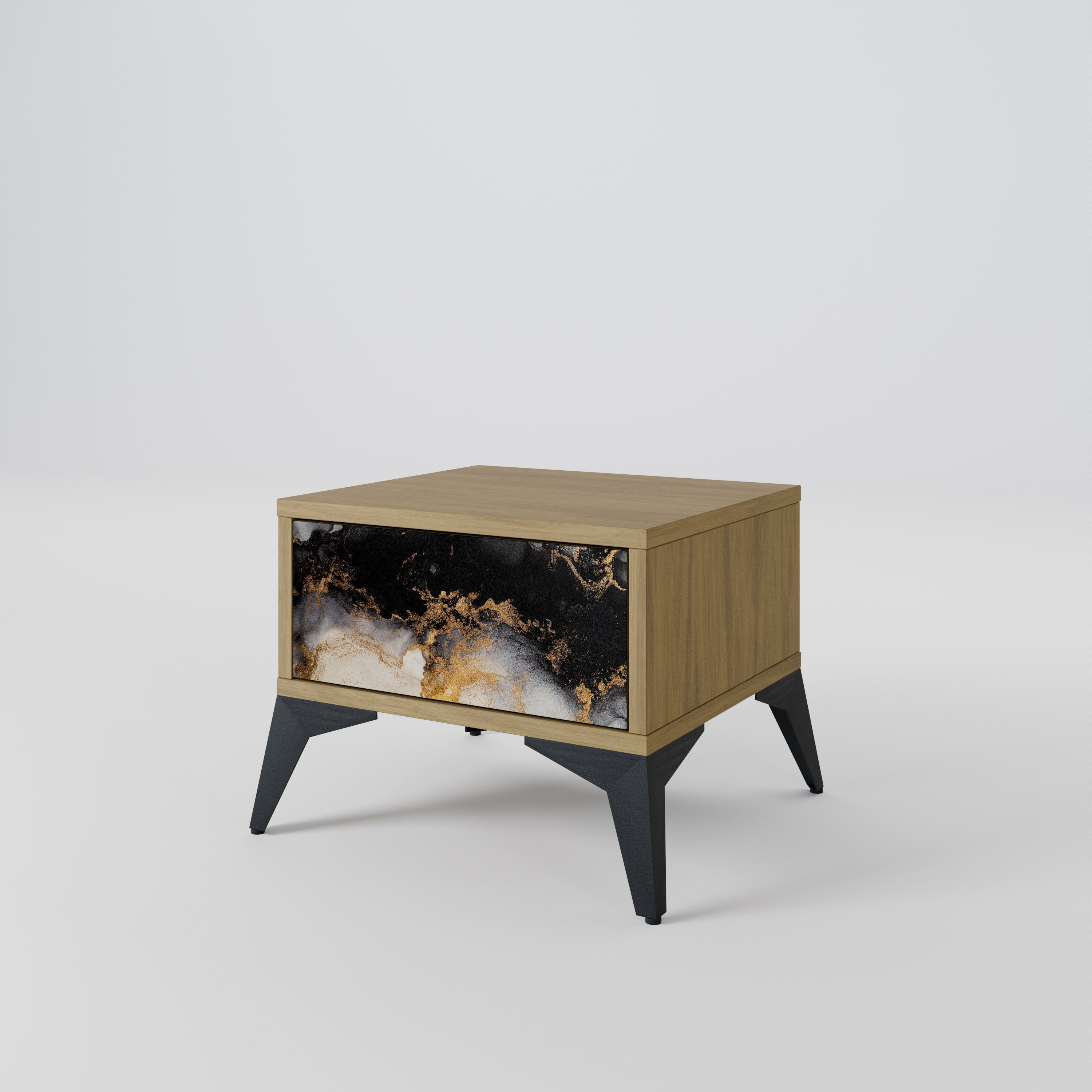 MARBLE OF TOMMORROW Nachttisch in Eichenoptik