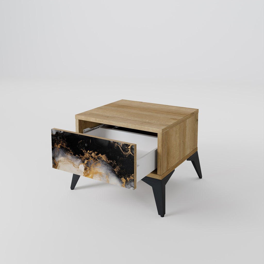 MARBLE OF TOMMORROW Nachttisch in Eichenoptik