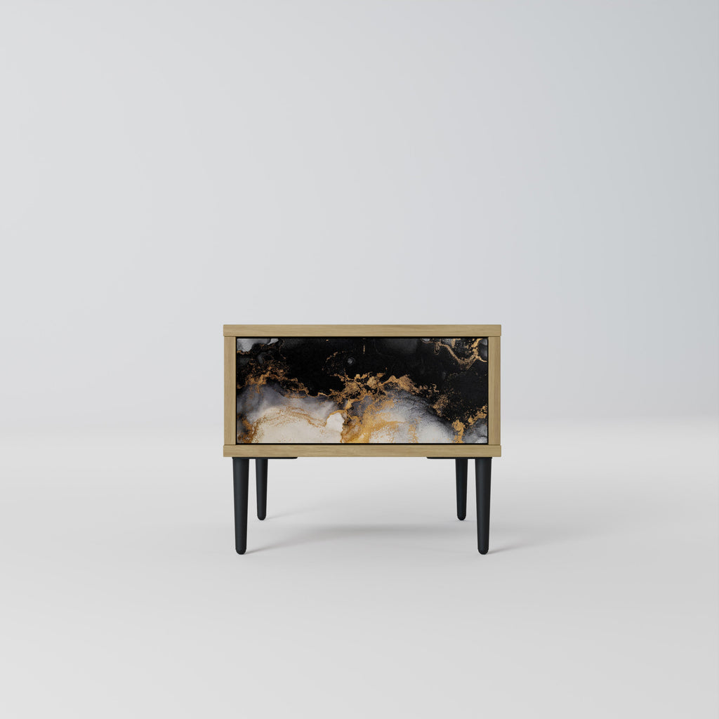 MARBLE OF TOMMORROW Nachttisch in Eichenoptik