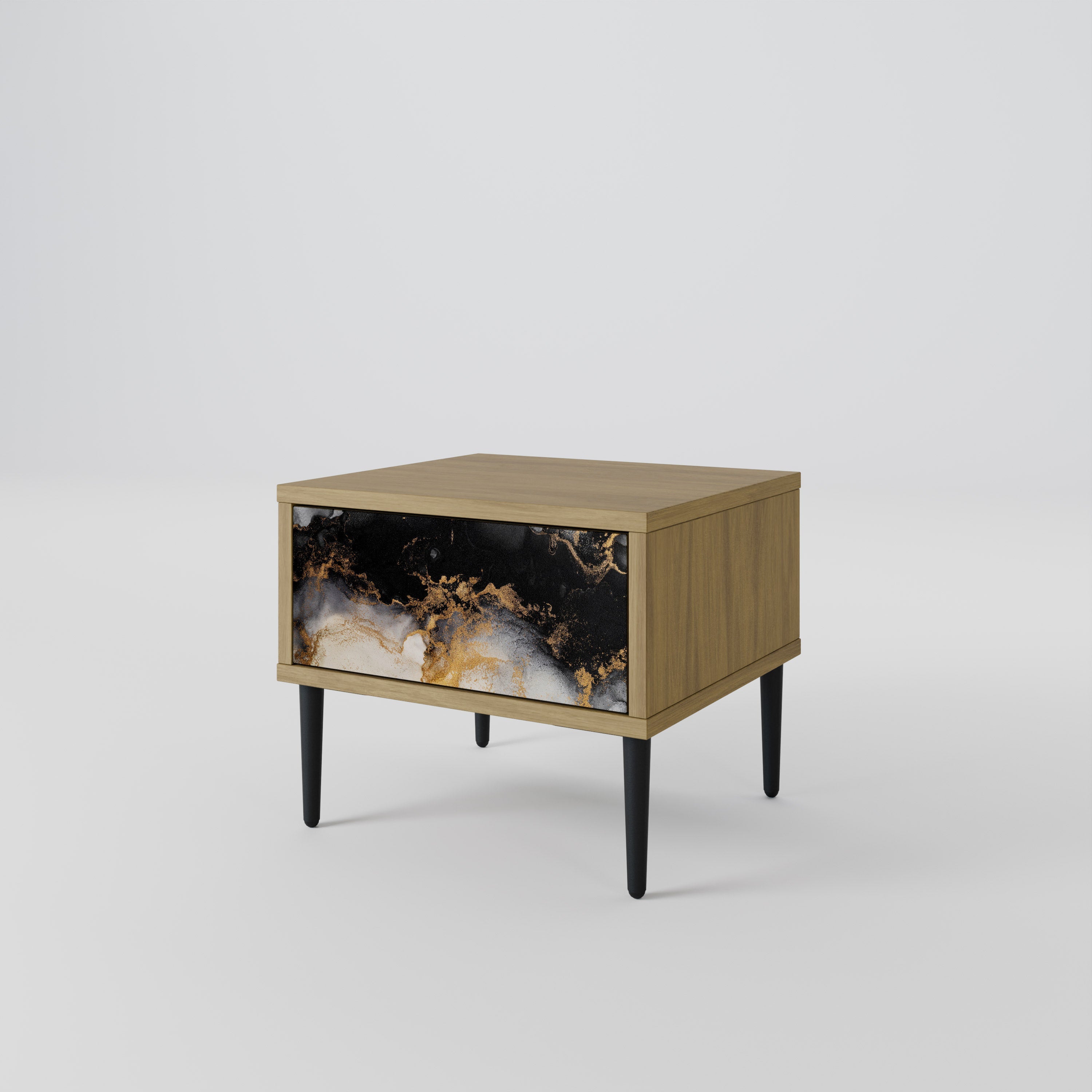 MARBLE OF TOMMORROW Nachttisch in Eichenoptik