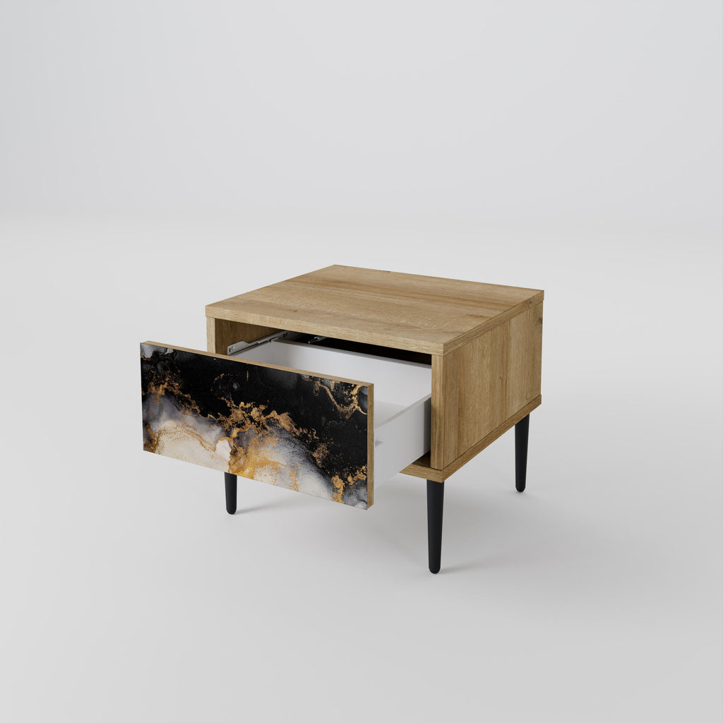 MARBLE OF TOMMORROW Nachttisch in Eichenoptik