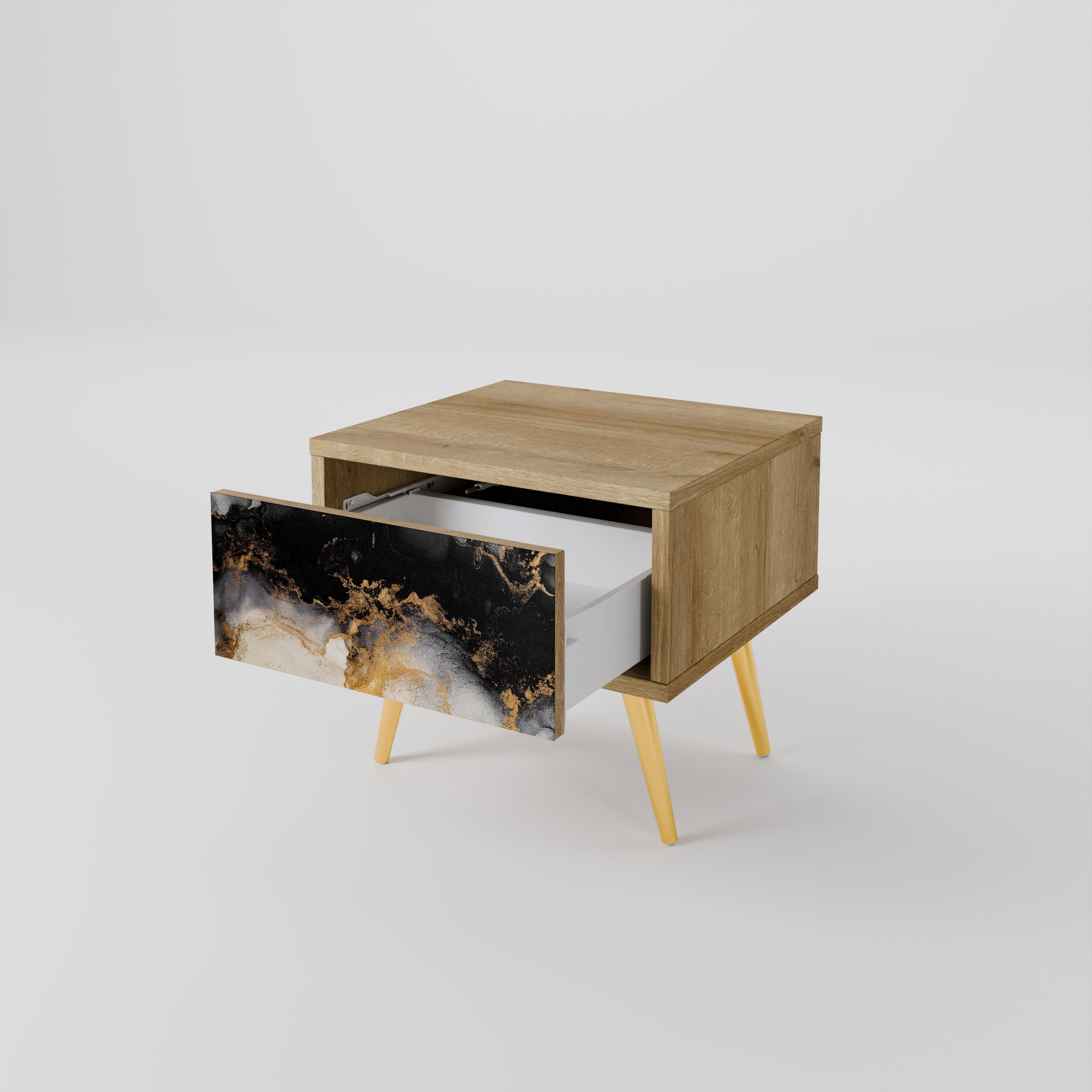MARBLE OF TOMMORROW Nachttisch in Eichenoptik