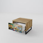 BLOOMING WATERS Nachttisch in Eiche-Optik