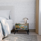 BLOOMING WATERS Nachttisch in Eiche-Optik