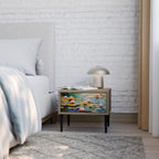 BLOOMING WATERS Nachttisch in Eiche-Optik