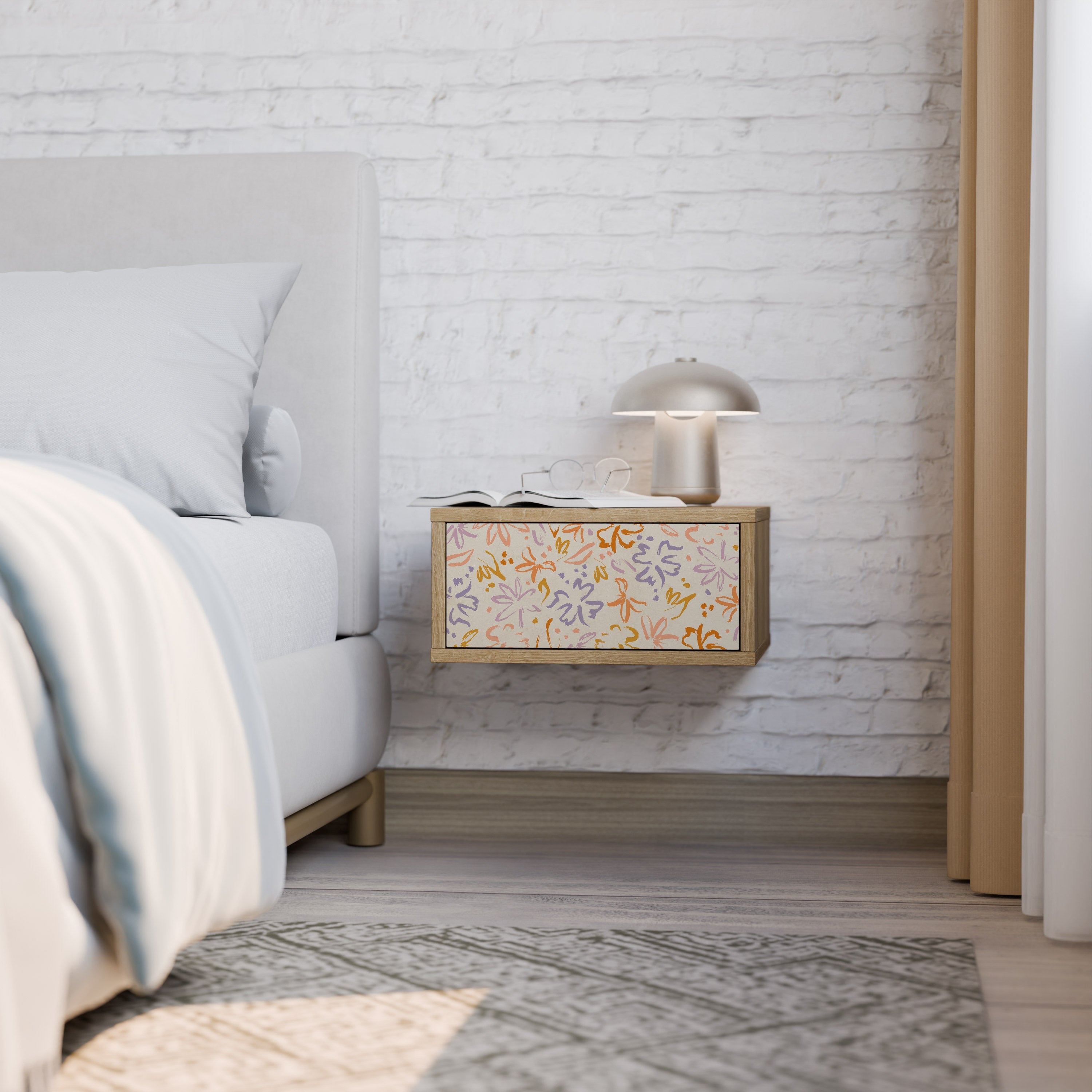 SPRING WHIMSY Nachttisch in Eichenoptik