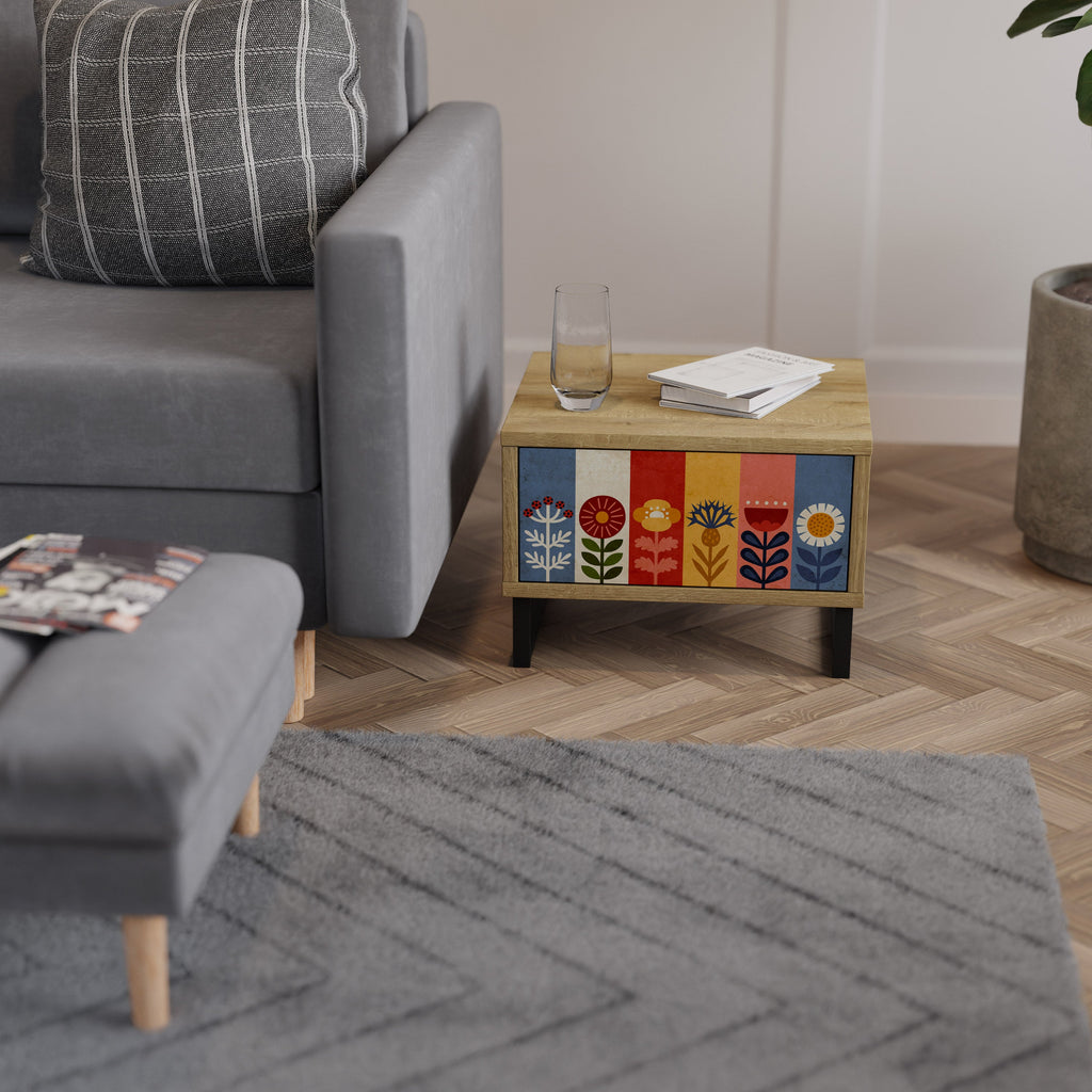 SCANDIC FLOWERET Nachttisch in Eichenoptik