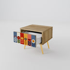 SCANDIC FLOWERET Nachttisch in Eiche-Optik