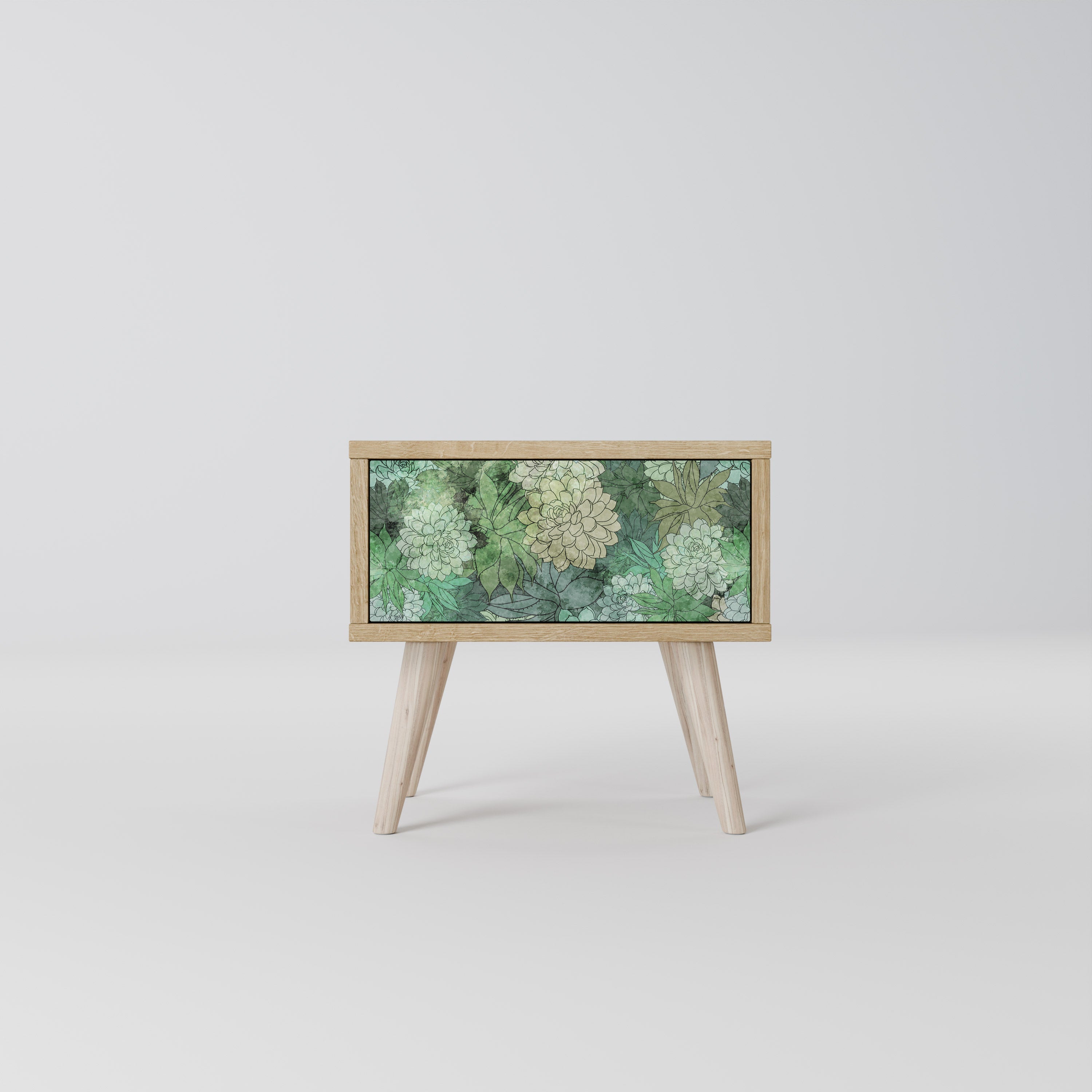 SUCCULENT CLUSTER Nachttisch in Eichenoptik