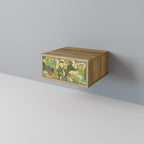 SUCCULENTS KALEIDOSCOPE Nightstand in Oak Effect