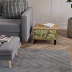 SUCCULENTS KALEIDOSCOPE Nightstand in Oak Effect