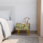 SUCCULENTS KALEIDOSCOPE Nightstand in Oak Effect