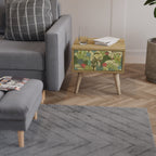 SUCCULENTS KALEIDOSCOPE Nightstand in Oak Effect