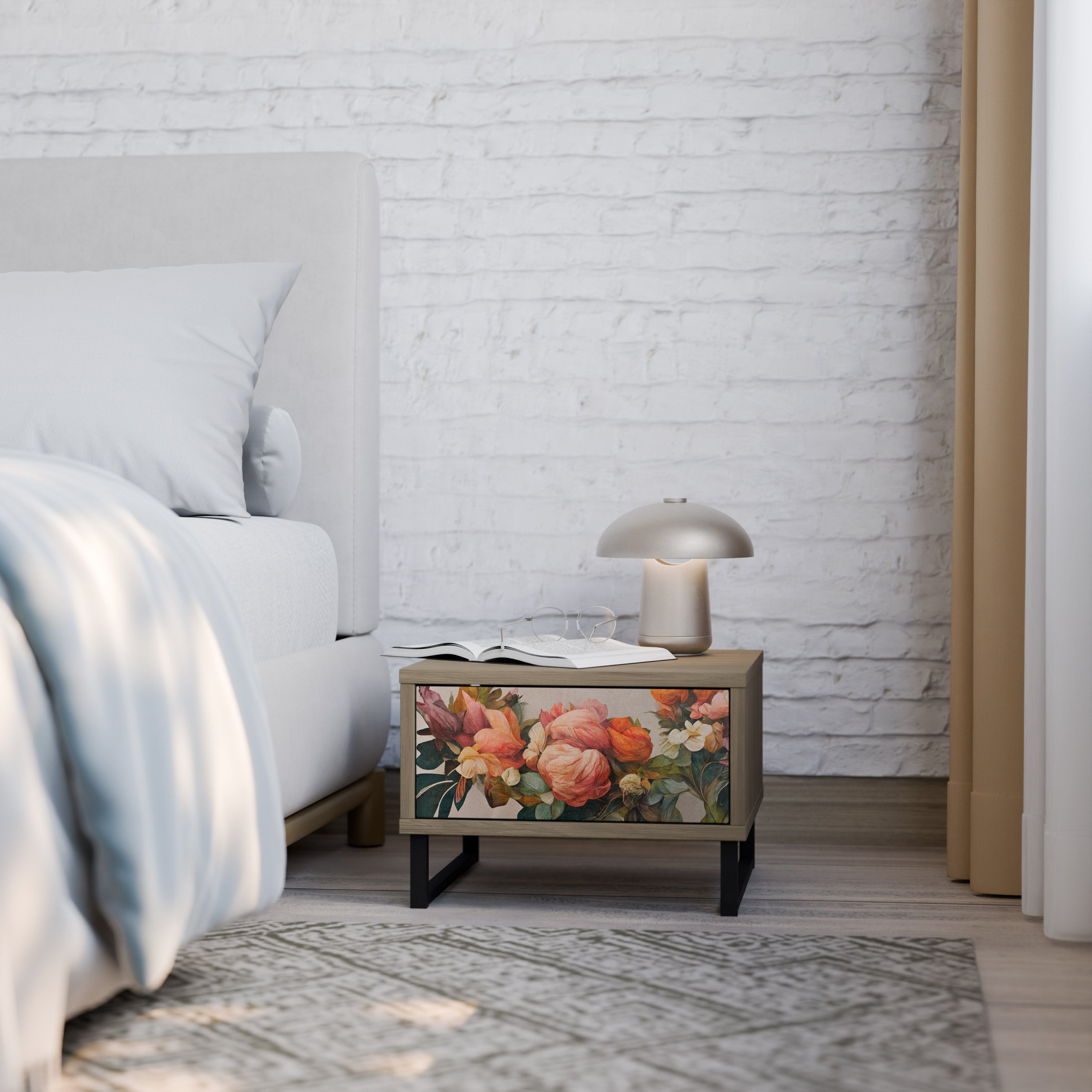 STYLISH BEAUTY Nachttisch in Eichenoptik