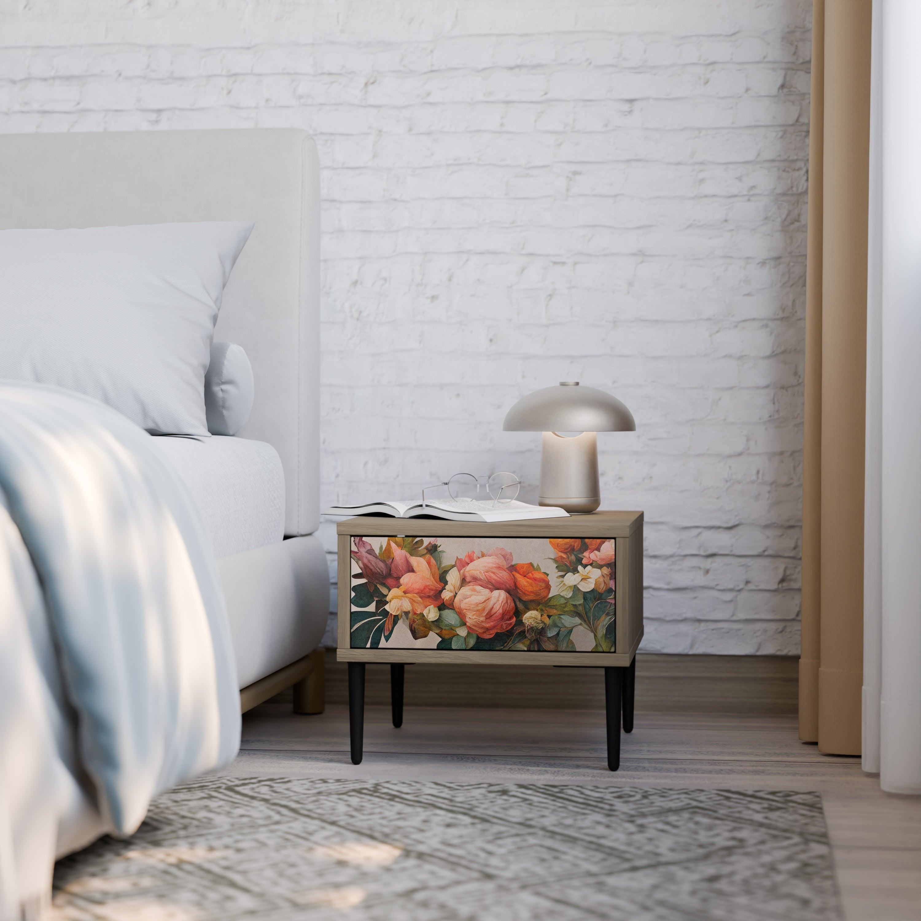 STYLISH BEAUTY Nachttisch in Eichenoptik